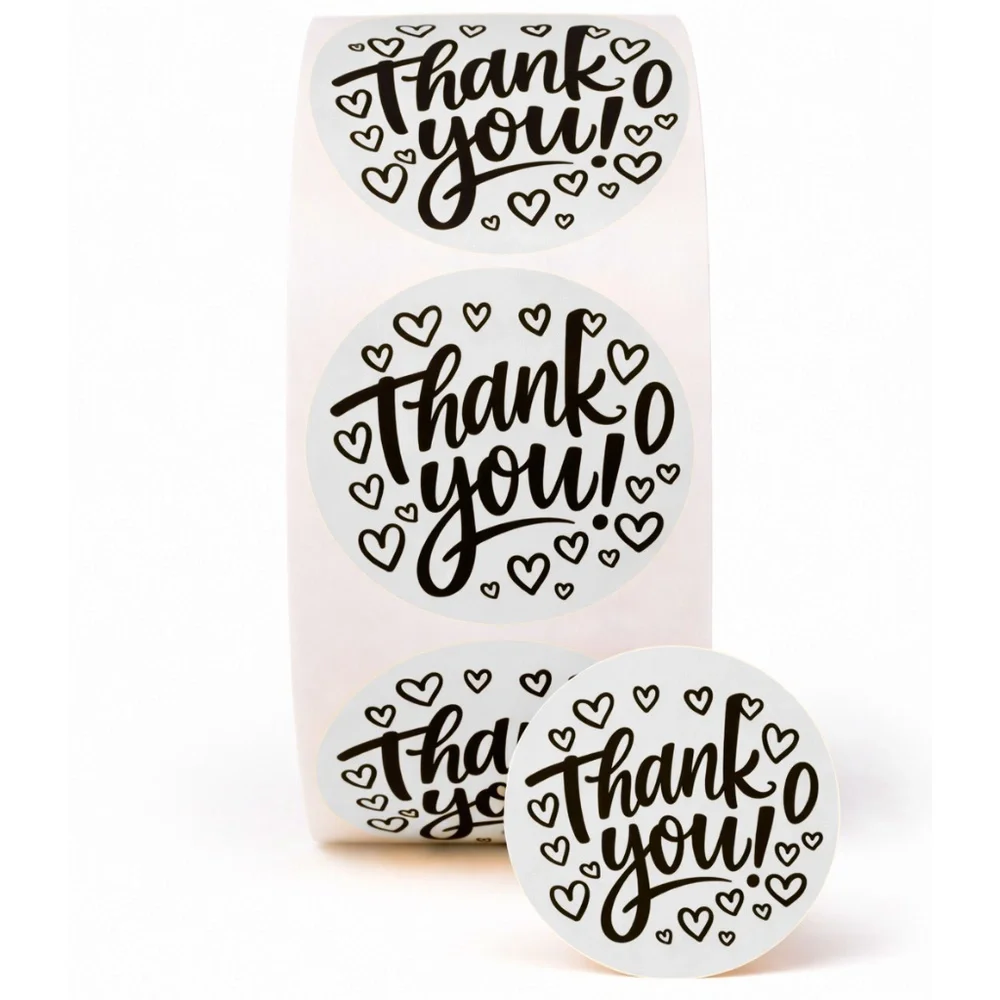 100 Thank You Stickers 2 Inch Round Small Business Packaging